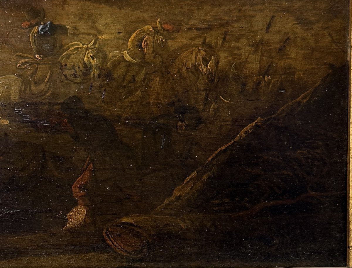 Battle Scene Italian School - Italy Late 17th Century-photo-2